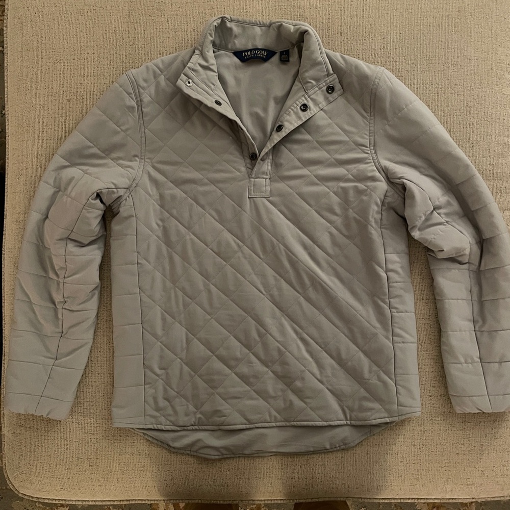 SOLD Polo Golf Gray Quilted Pullover Jacket
